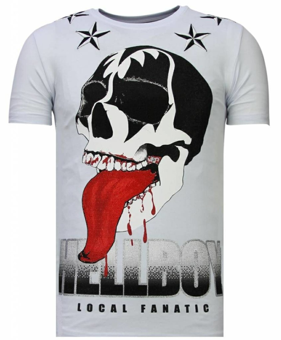 Camisetas local fanatic | Camiseta Hombre - Hellboy - Blanco