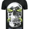 Camisetas local fanatic | Camiseta Hombre - Skull Snake - Negro