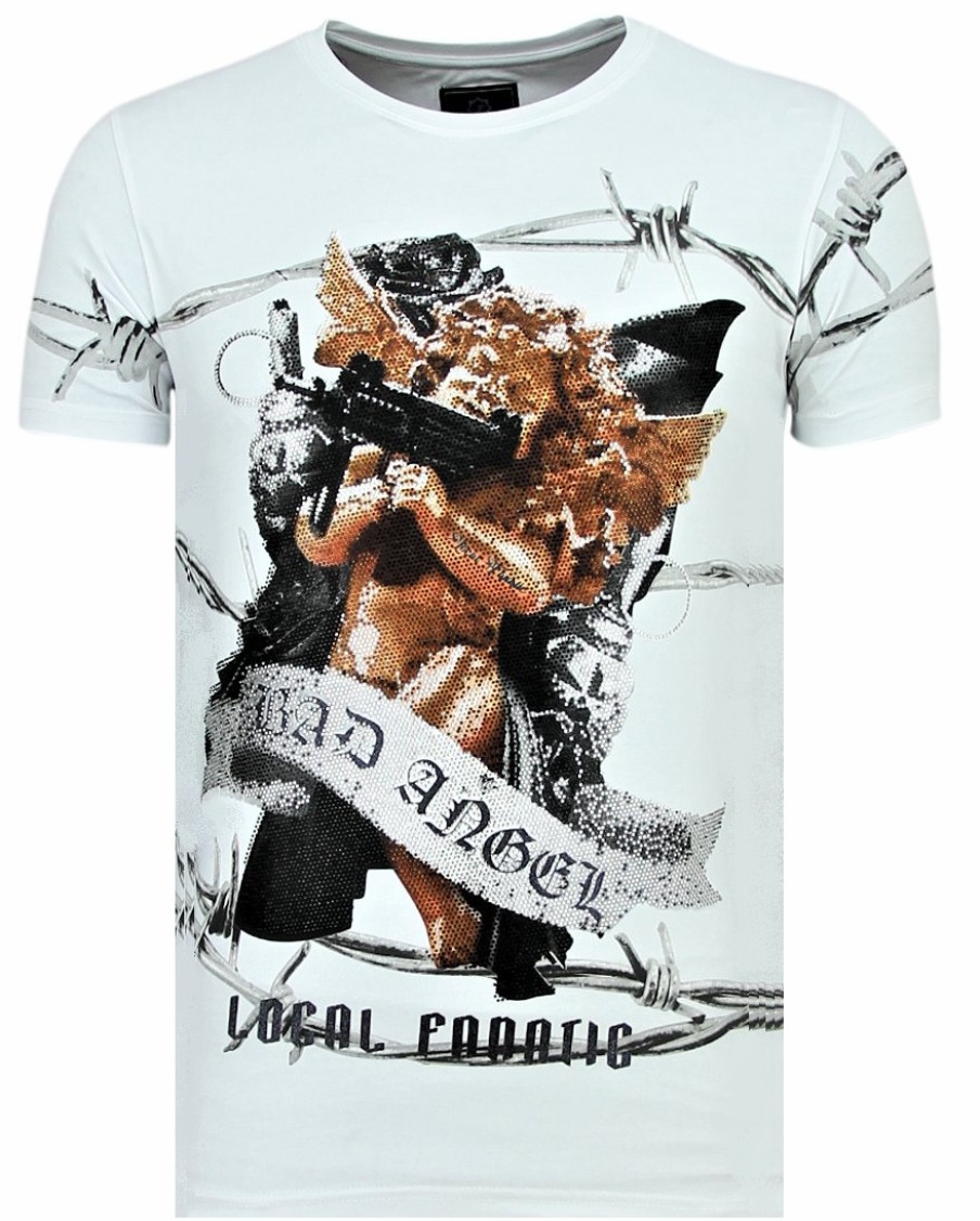 Camisetas local fanatic | Camiseta Hombre - Bad Angel - Blanco