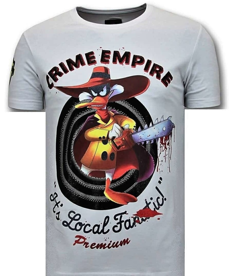 Camisetas local fanatic | Camiseta Hombre - Crime Empire - Blanco