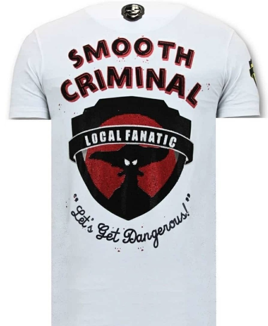 Camisetas local fanatic | Camiseta Hombre - Crime Empire - Blanco