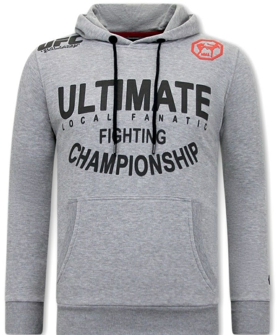 Sudaderas local fanatic | Hombres Con Capucha -Ufc Ultimate Fighting - Gris