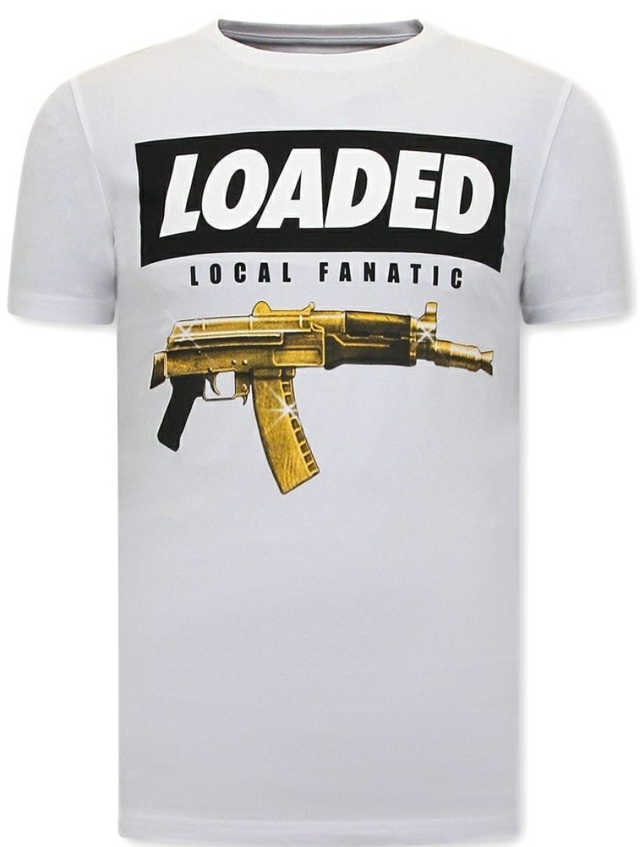 Camisetas local fanatic | Camiseta Hombre - Loaded Gun - Blanco