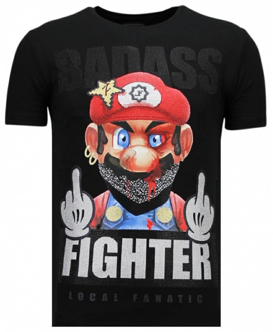 Camisetas local fanatic | Camiseta Hombre - Badass Fighter - Negro