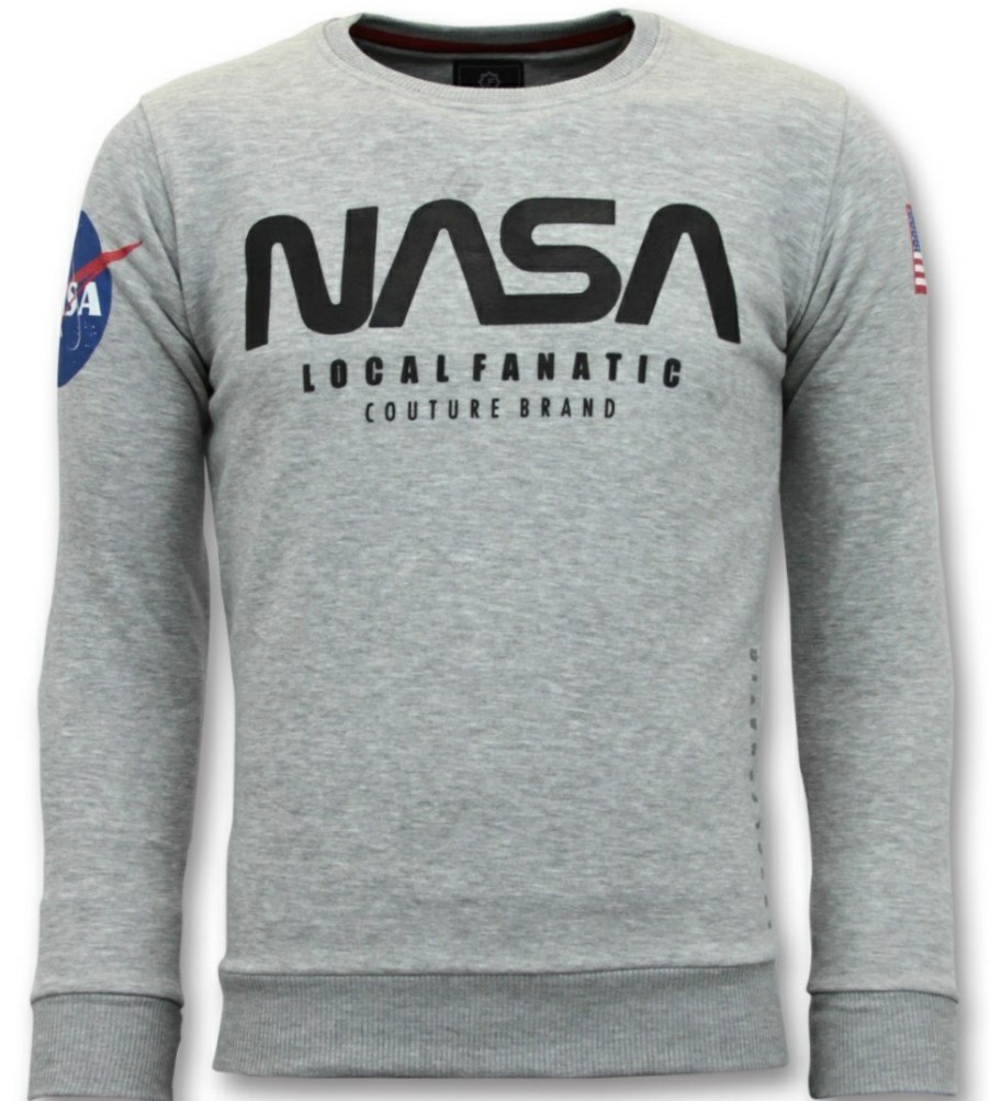 Sudaderas local fanatic | Sudadera Hombre - Nasa - Gris