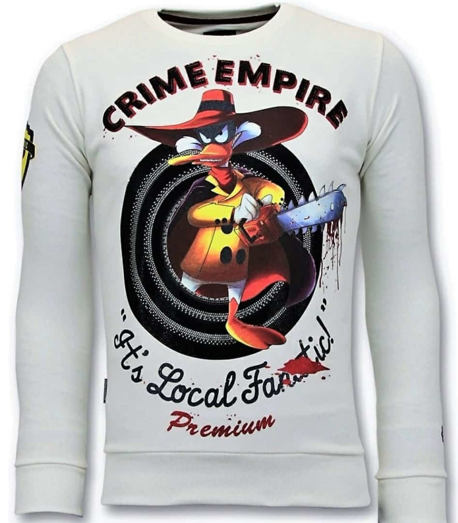 Sudaderas local fanatic | Sudadera Hombre - Crime Empire - Blanco