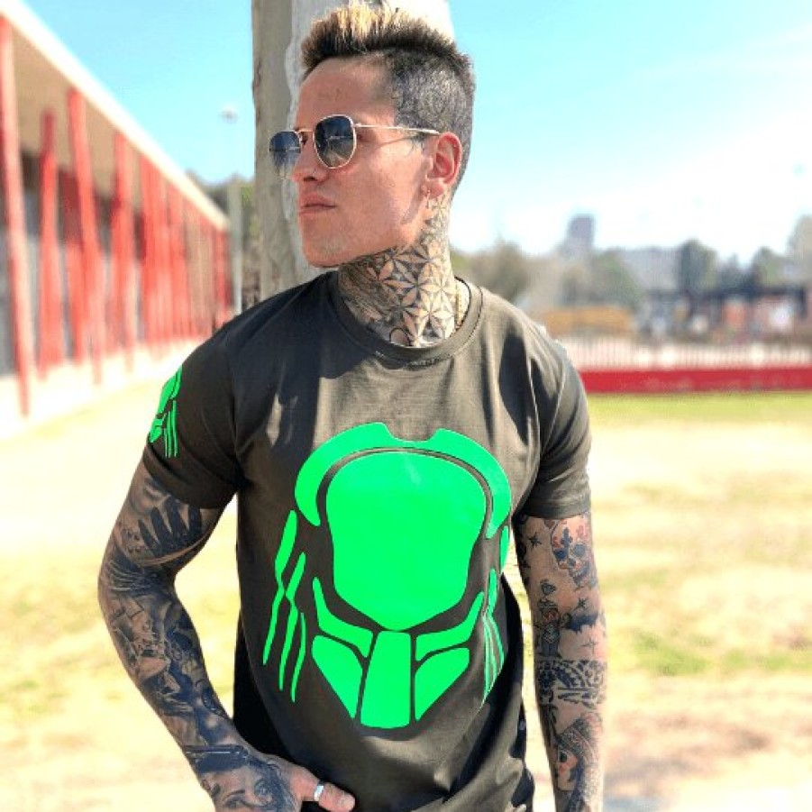 Camisetas local fanatic | Camiseta Hombre - Predator Neon - Verde