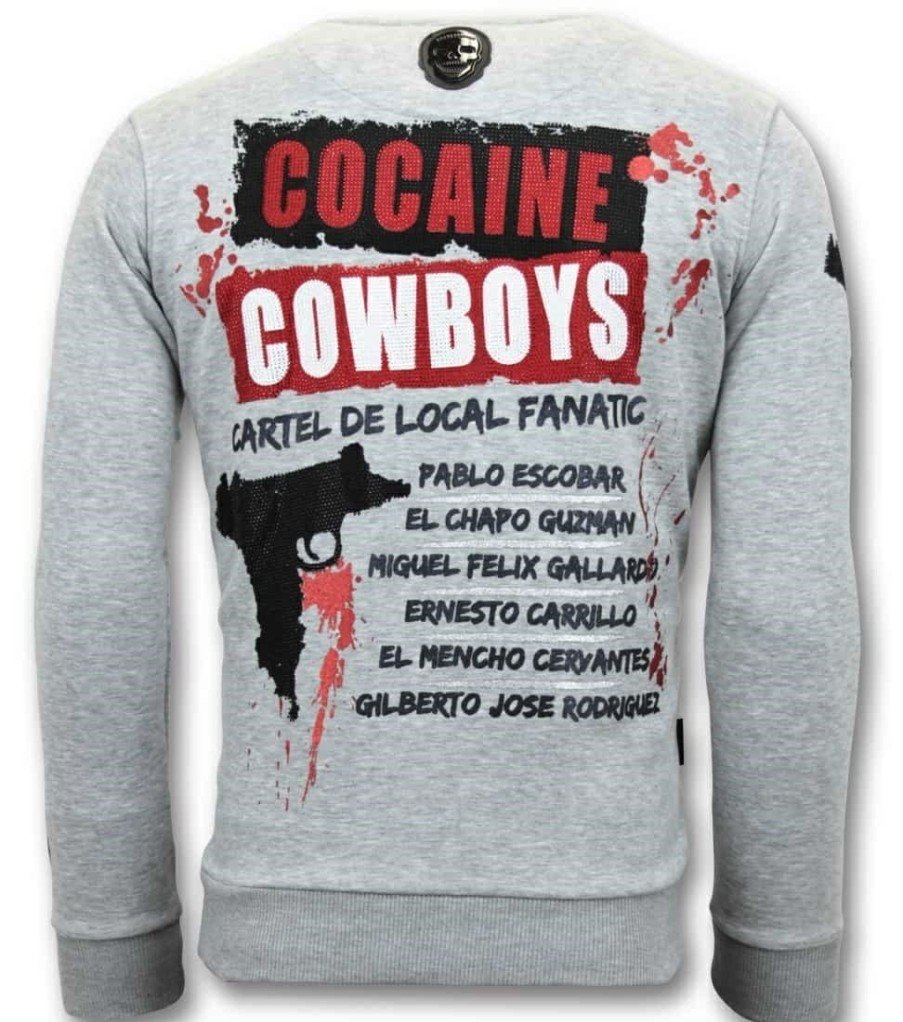 Sudaderas local fanatic | Sudadera Hombre -Los Jefes De Narcos - Gris