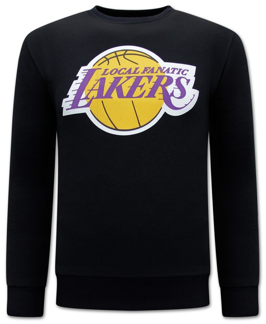 Sudaderas local fanatic | Sudadera Hombre - Lakers Print – Negro