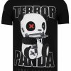 Camisetas local fanatic | Camiseta Hombre - Terror Panda - Negro