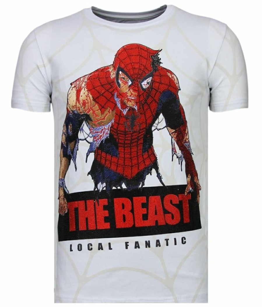 Camisetas local fanatic | Camiseta Hombre - The Beast Spider - Blanco