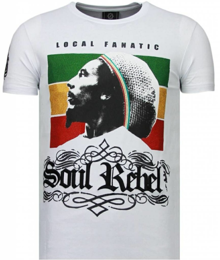 Camisetas local fanatic | Camiseta Hombre - Soul Rebel - Blanco