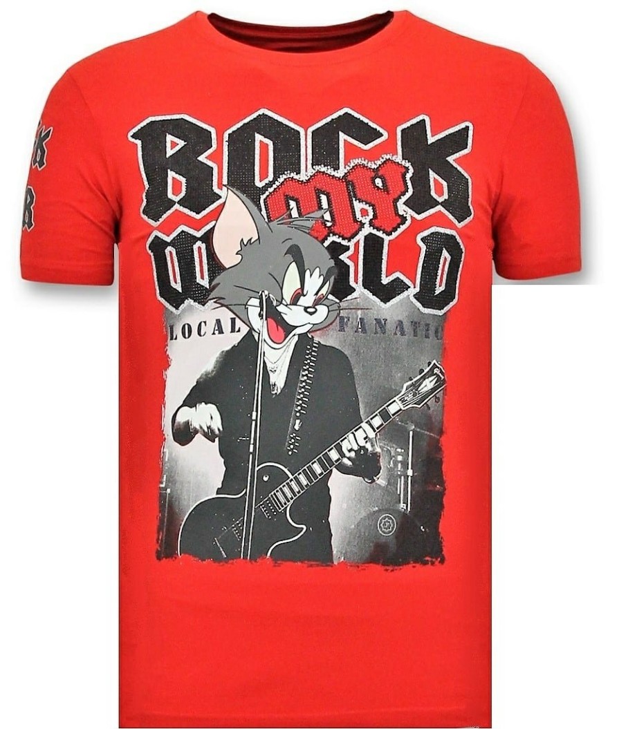 Camisetas local fanatic | Camiseta Hombre - Tomcat Rock My World - Rojo