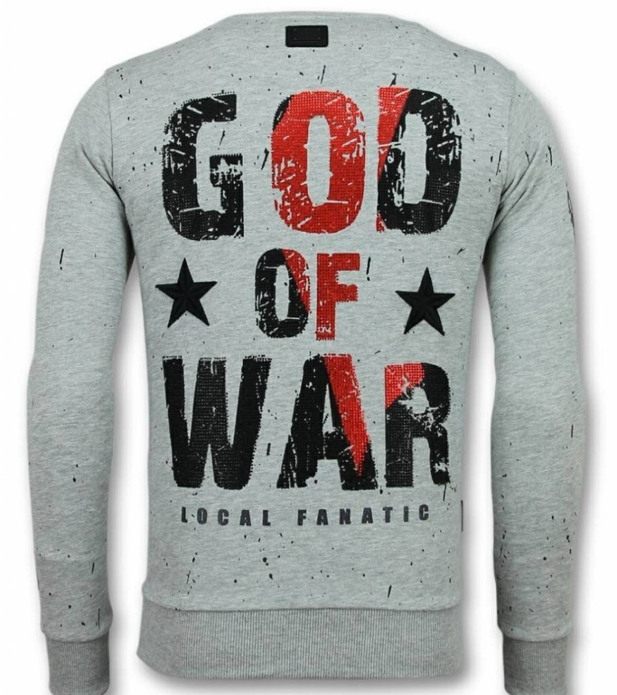 Sudaderas local fanatic | Sudadera Hombre - God Of War - Gris