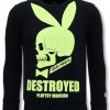 Sudaderas local fanatic | Sudadera Hombre - Destroyed Playtoy - Azul