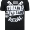 Camisetas local fanatic | Camiseta Hombre - Mc No Pain No Gain 1% - Negro