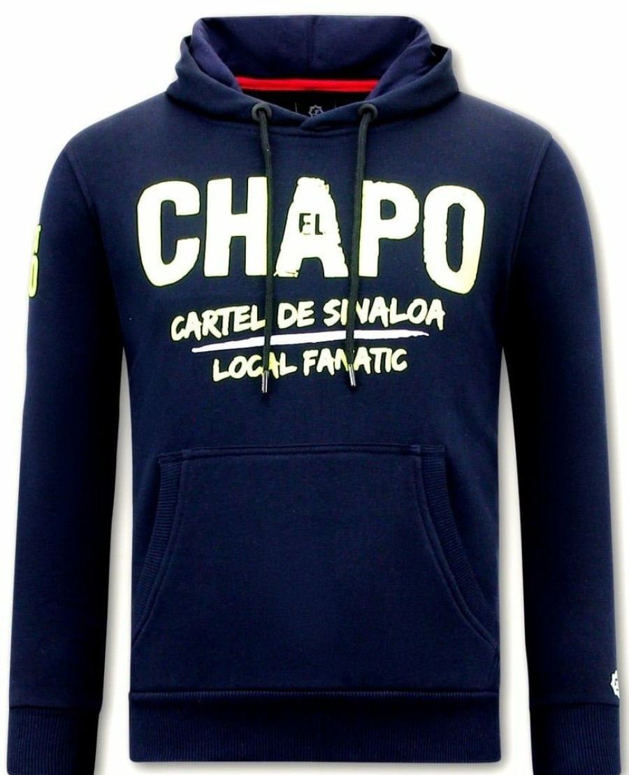 Sudaderas local fanatic | Hombres Con Capucha - El Chapo - Azul