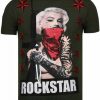 Camisetas local fanatic | Camiseta Hombre - Marilyn Rockstar - Verde