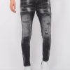 Vaqueros local fanatic | Distressed Jeans Hombre - Slim Fit -1087- Negro