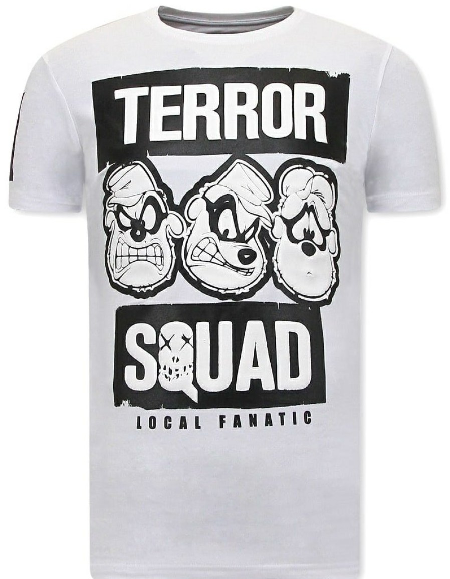 Camisetas local fanatic | Camiseta Hombre - Beagle Squad - Blanco