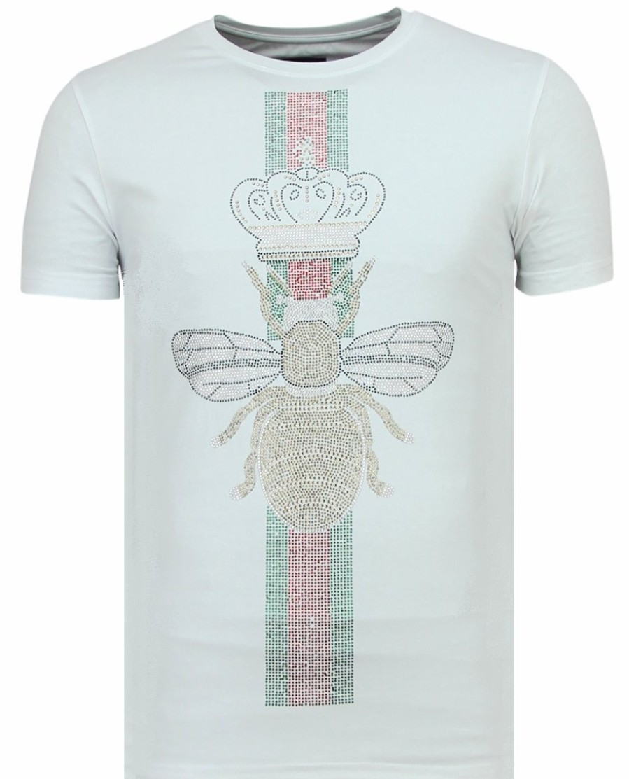 Camisetas local fanatic | Camiseta Hombre - Rhinestone King Fly - Blanco