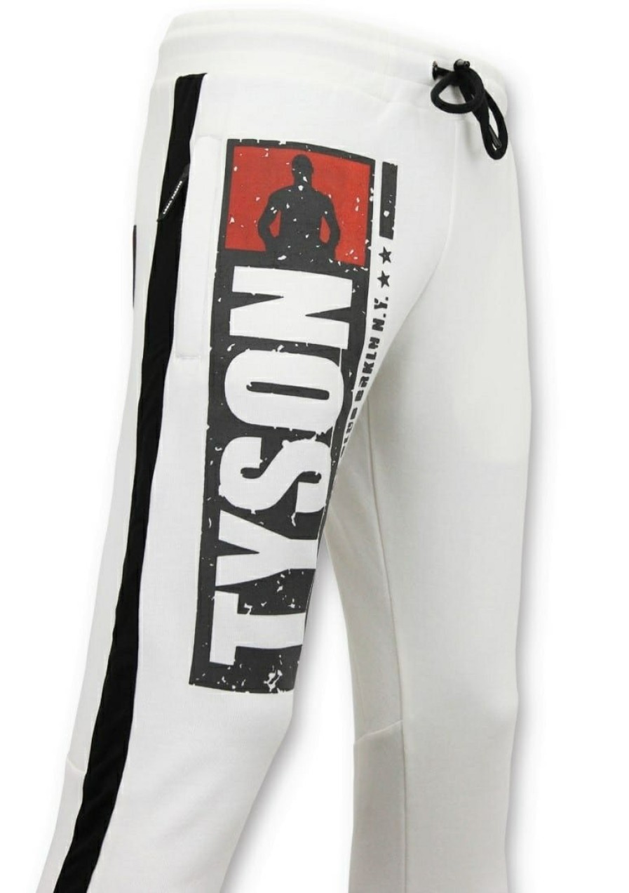 Chandals local fanatic | Pantalones De Chandal Hombres- Iron Mike Tyson - Blanco