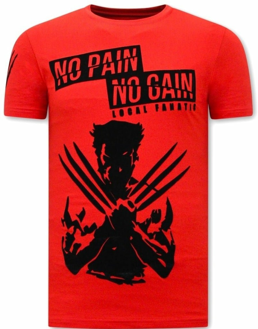 Camisetas local fanatic | Camiseta Hombre - Wolverine - Rojo