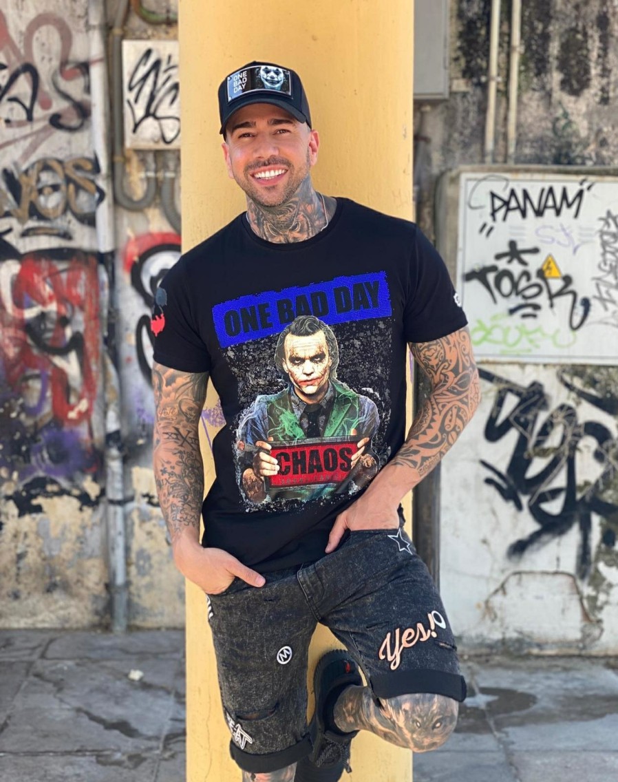 Camisetas local fanatic | Camiseta Hombre - The Joker Chaos - Negro