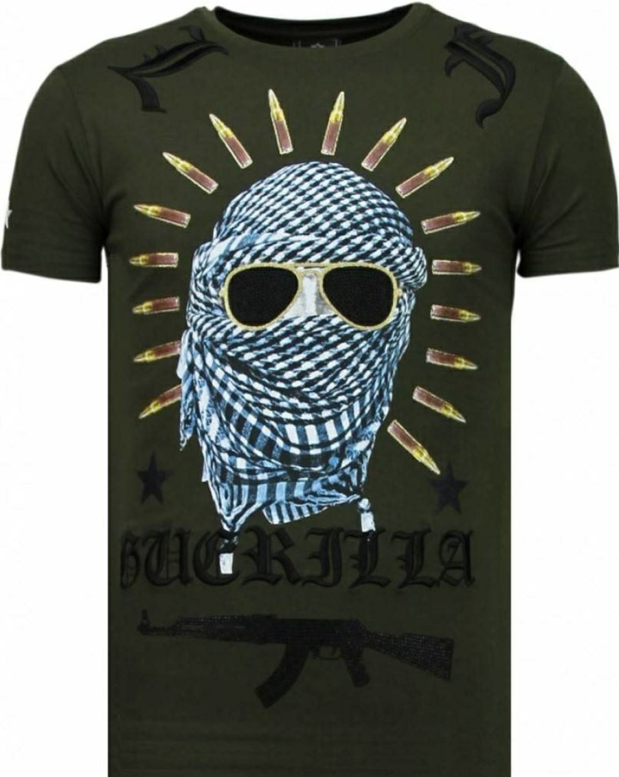 Camisetas local fanatic | Camiseta Hombre - Freedom Fighter - Verde