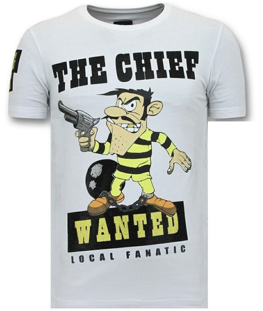 Camisetas local fanatic | Camiseta Hombre - Dalton The Chief - Blanco