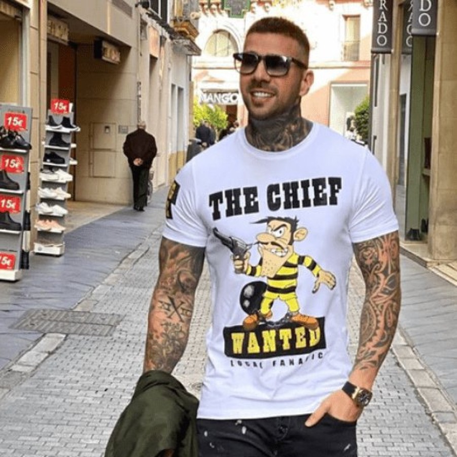 Camisetas local fanatic | Camiseta Hombre - Dalton The Chief - Blanco