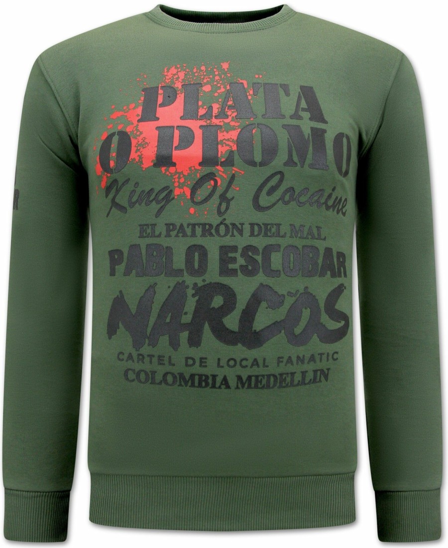 Sudaderas local fanatic | Sudadera Hombre -El Patron - Pablo Escobar - Verde