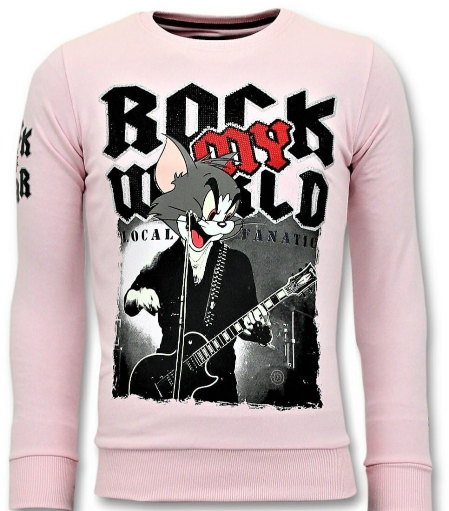 Sudaderas local fanatic | Sudadera Hombre - Tomcat Rock My World - Rosa