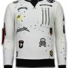 Sudaderas local fanatic | Sudadera Hombre Bordado - Airborne - Blanco