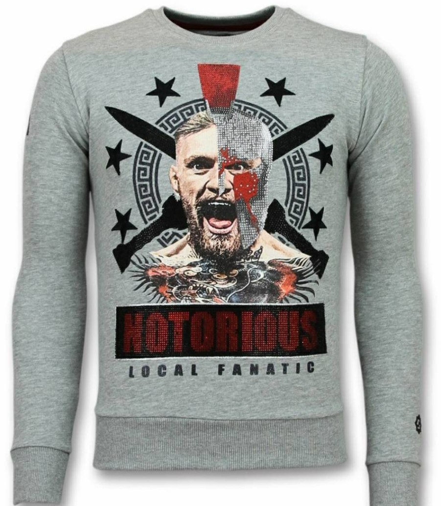 Sudaderas local fanatic | Sudadera Hombre - Notorious Warrior - Gris