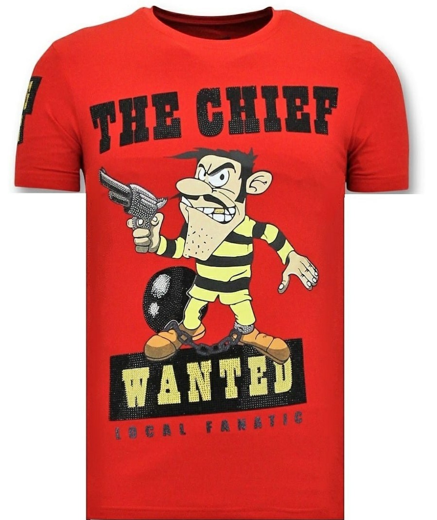 Camisetas local fanatic | Camiseta Hombre - Dalton The Chief - Rojo