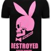 Camisetas local fanatic | Camiseta Hombre - Destroyed Playtoy - Negro