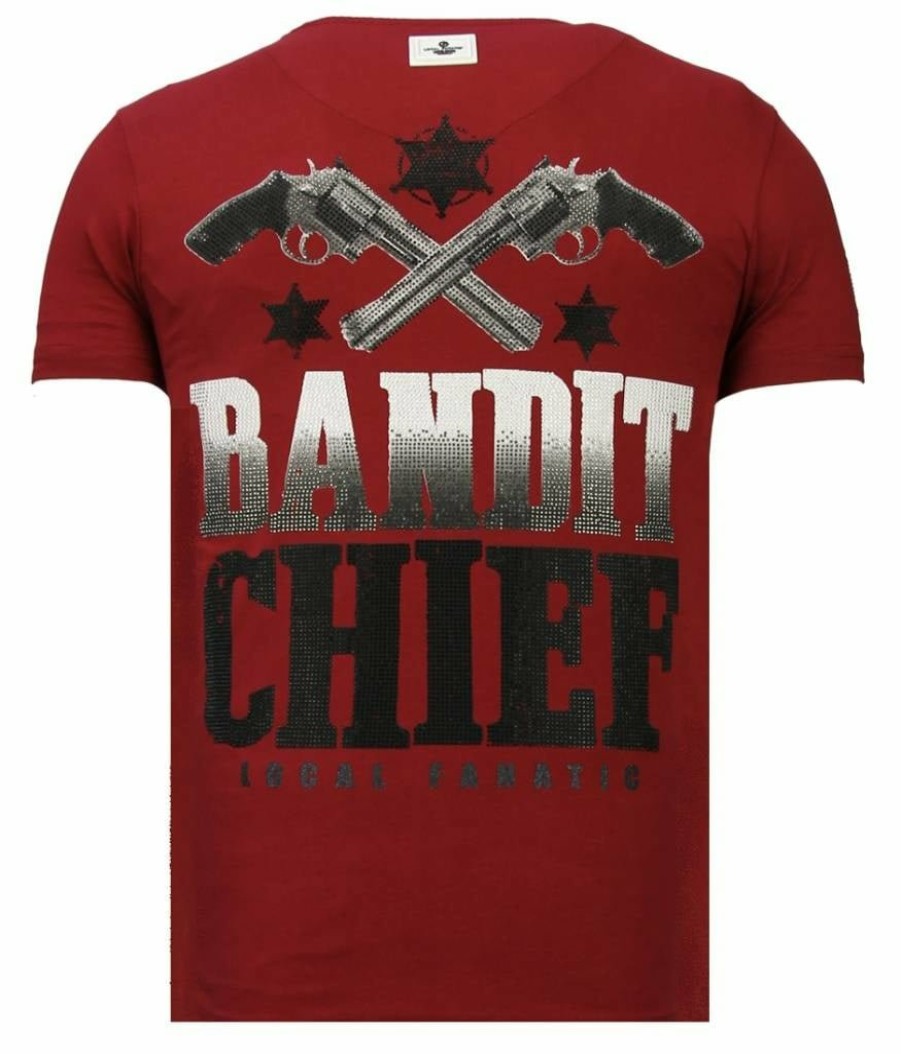 Camisetas local fanatic | Camiseta Hombre - Bandit Chief - Burdeos