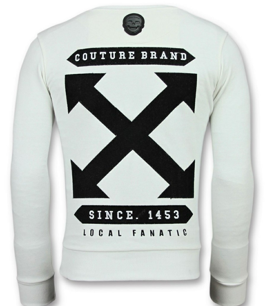 Sudaderas local fanatic | Sudadera Hombre - Off Cross- Blanco