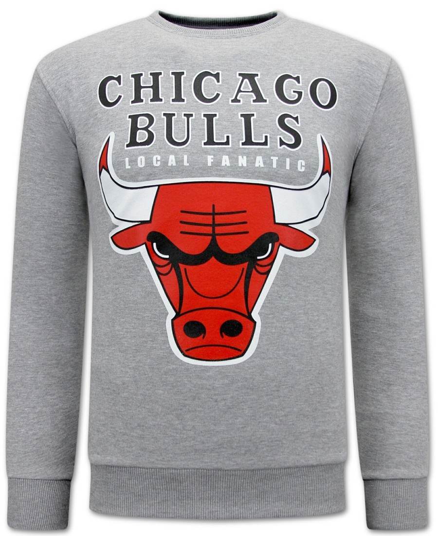 Sudaderas local fanatic | Sudadera Hombre - Chicago Bulls - Gris