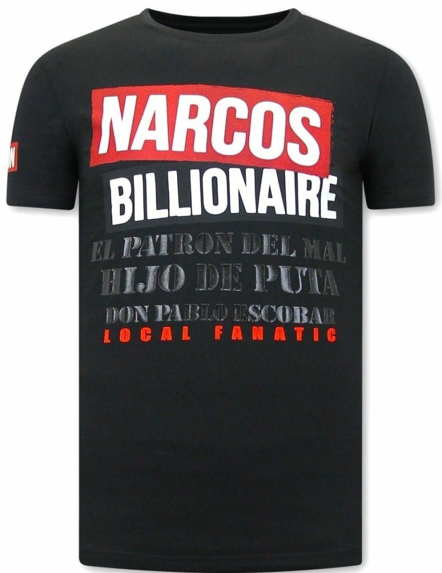 Camisetas local fanatic | Camiseta Hombre - Narcos Billionaire - Negro