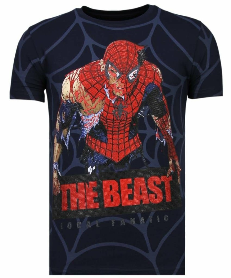 Camisetas local fanatic | Camiseta Hombre - The Beast Spider - Azul