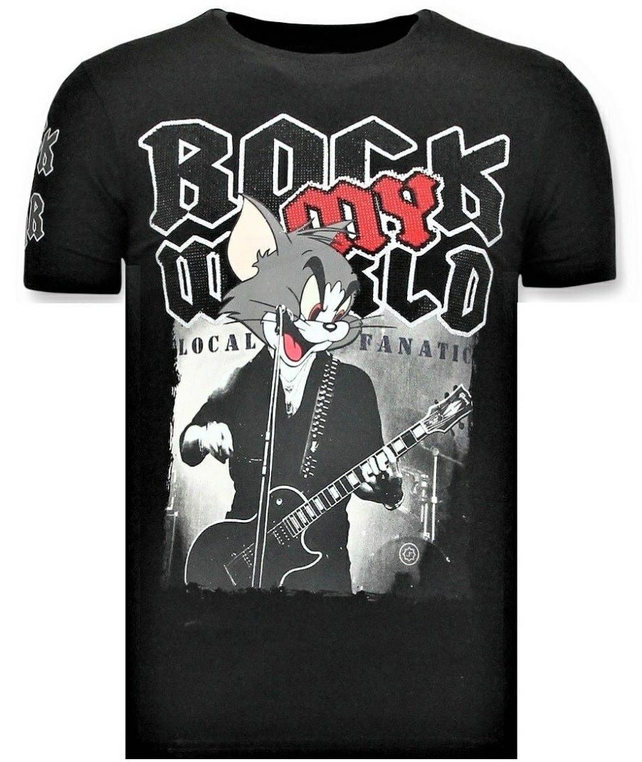 Camisetas local fanatic | Camiseta Hombre - Tomcat Rock My World - Negro