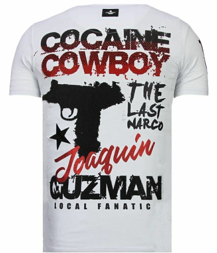 Camisetas local fanatic | Camiseta Hombre - Cocaine Cowboy - Blanco