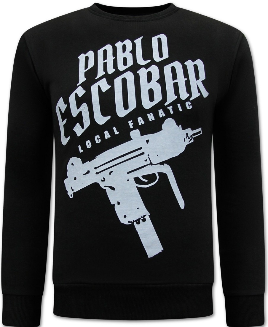 Sudaderas local fanatic | Sudadera Hombre - Pablo Escobar Uzi – Negro