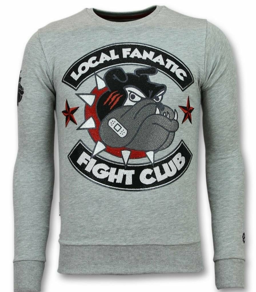 Sudaderas local fanatic | Sudadera Hombre - Fight Club Spike - Gris