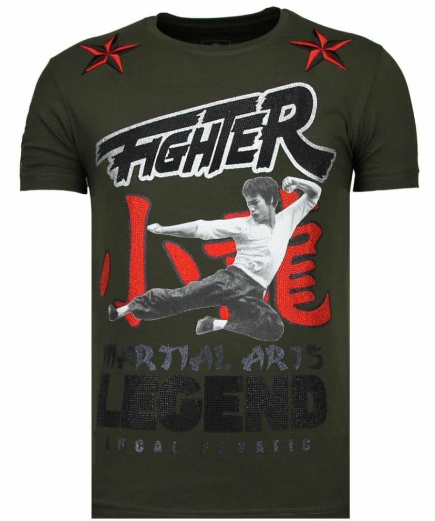 Camisetas local fanatic | Camiseta Hombre - Fighter Legend - Verde