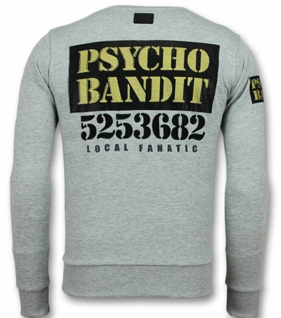 Sudaderas local fanatic | Sudadera Hombre - Bad Dog - Gris