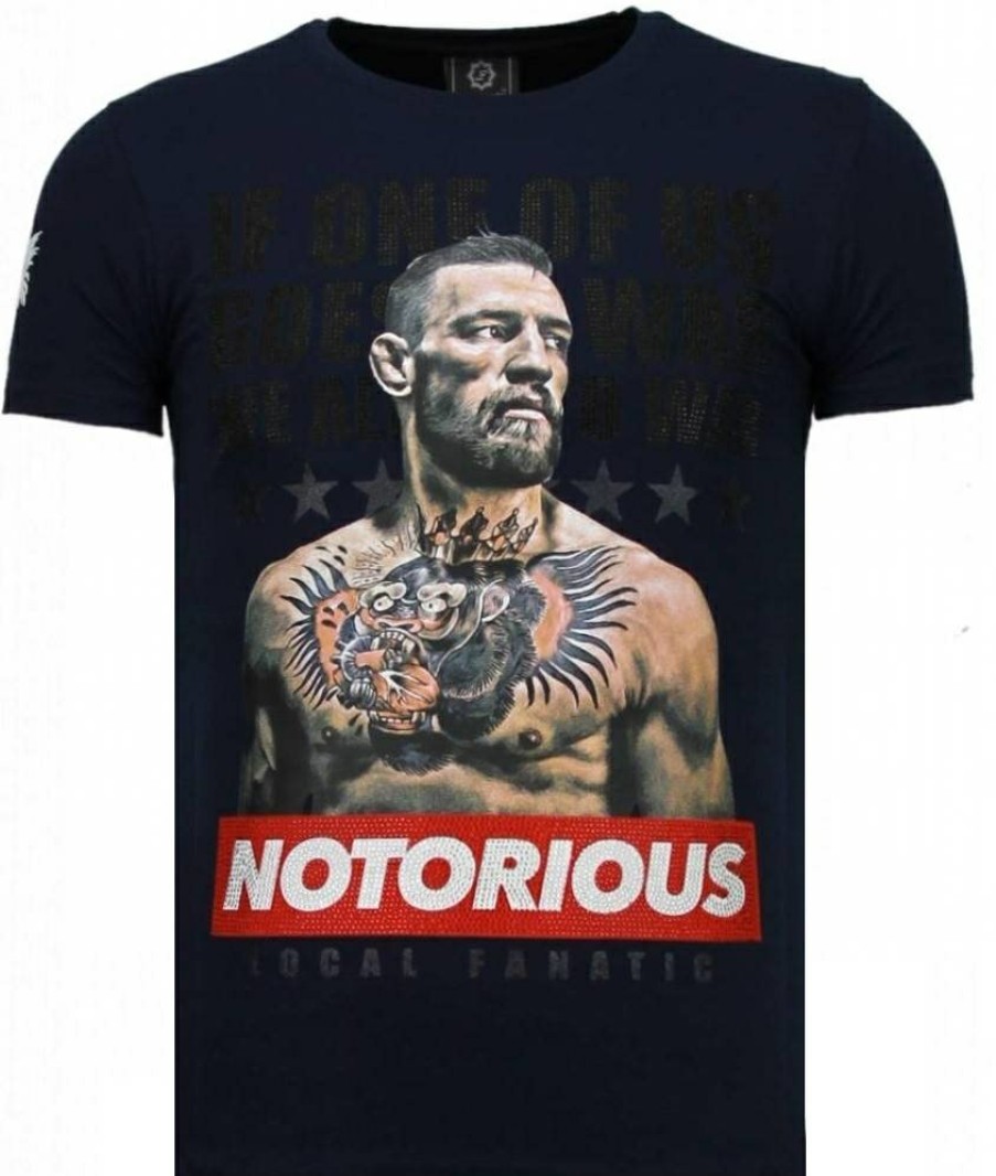 Camisetas local fanatic | Camiseta Hombre - Conor Mcgregor - Azul