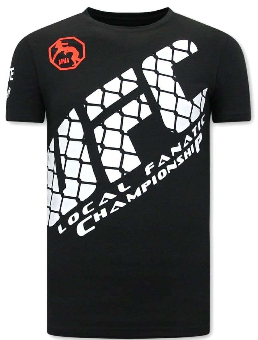 Camisetas local fanatic | Camiseta Hombre - Ufc Wire Fence - Negro